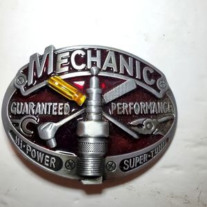 Mechanic Tradesman Metal Belt Buckle Fits Up To 1.5 Inch Belt Rockabilly Country